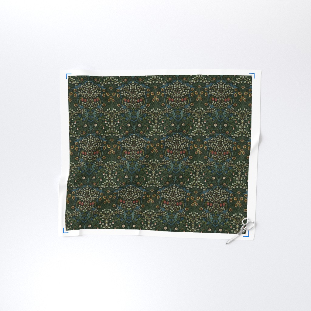 Fabric in BLACKTHORN IN VINTAGE ORIGINAL (Historic Arts & Crafts) - WILLIAM MORRIS | Spoonflower