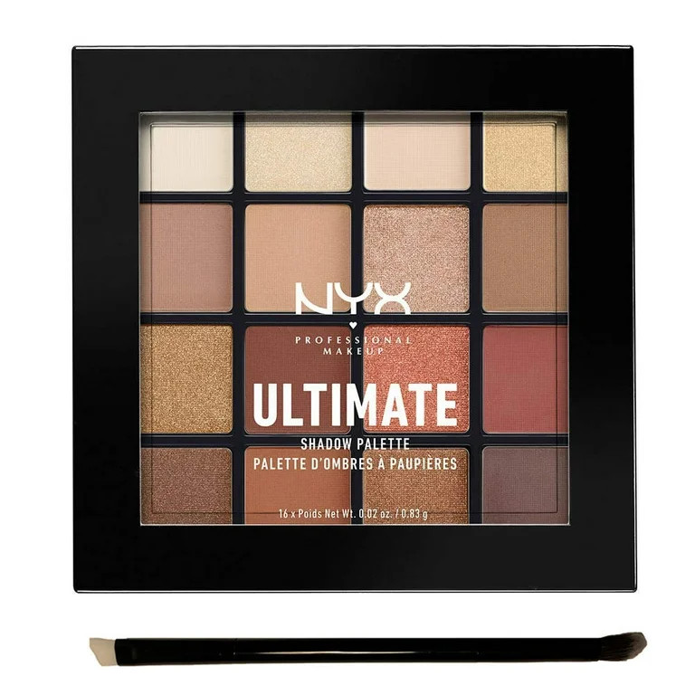 NYX PROFESSIONAL MAKEUP Ultimate Shadow Palette, Eyeshadow Palette, Warm Neutrals With FREE Brush | Walmart (US)