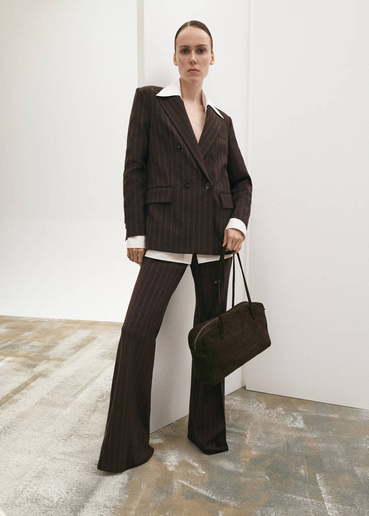 Pinstripe suit trousers brown - Woman - 6 - MANGO | Mango (US/MX/AU)