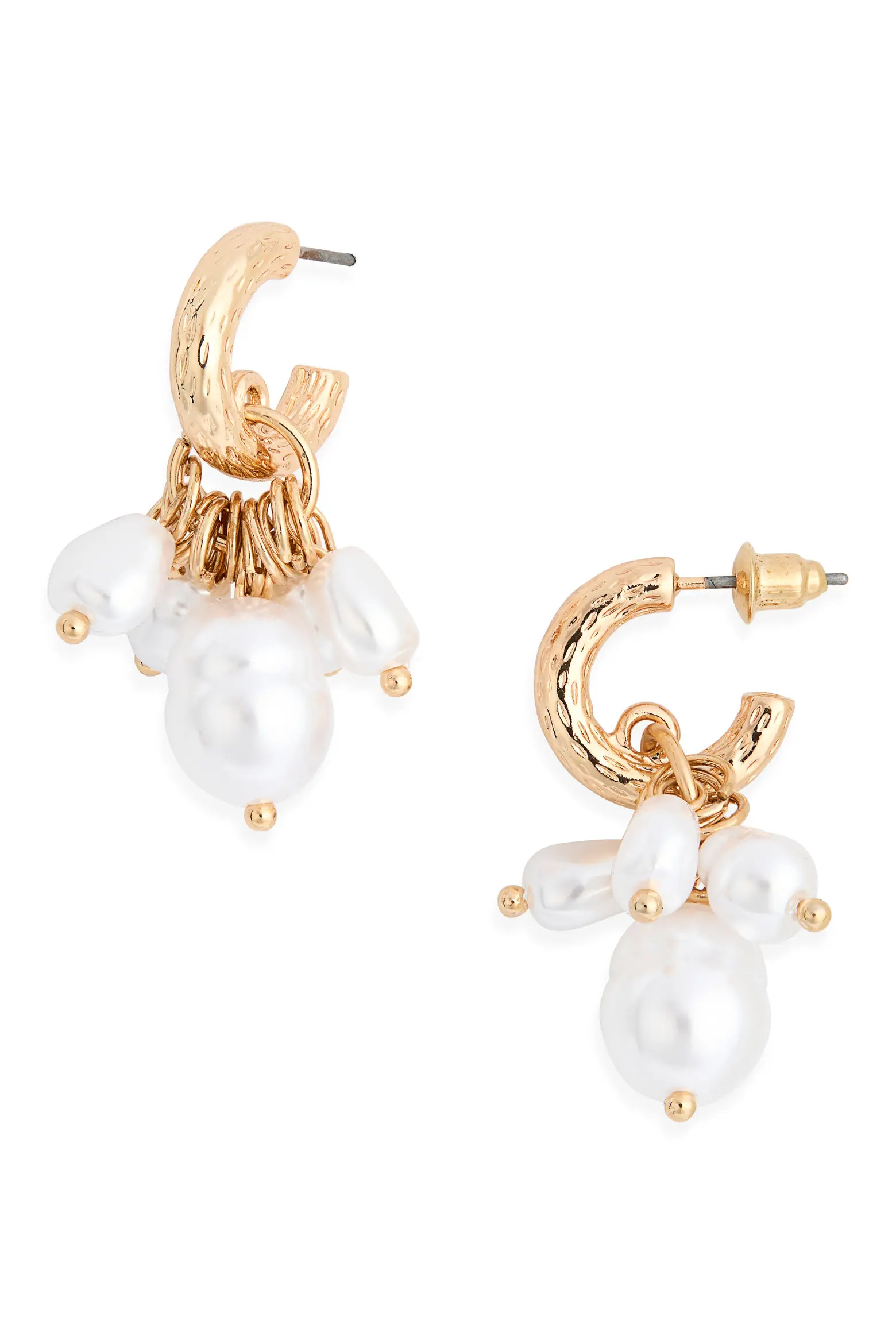 Faux Pearl Drop Hoop Earrings (Women) | Nordstrom | Nordstrom