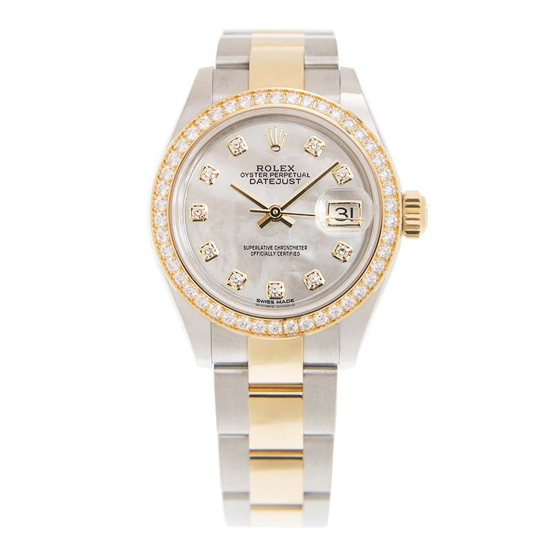 Pre-owned Rolex Lady-Datejust Diamond Mother of Pearl Dial Ladies Watch 279383 MDO | Jomashop.com & JomaDeals.com