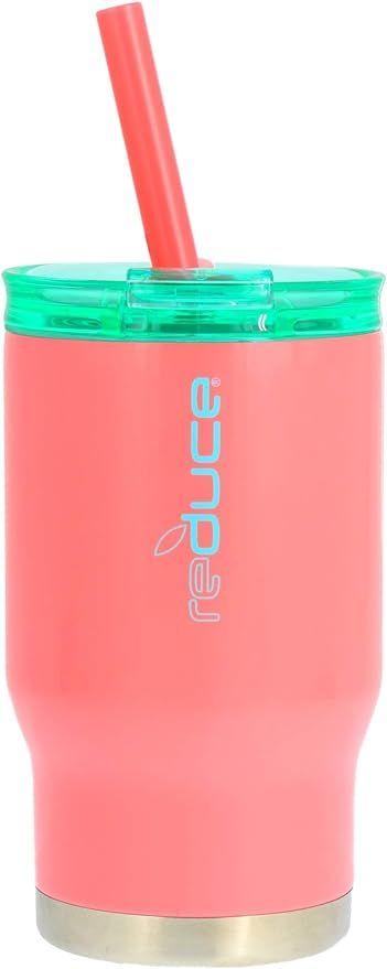 REDUCE COLDEE 14oz Stainless Steel Tumbler - Small Insulated Cup With Straw - Insulated Cups Are ... | Amazon (US)