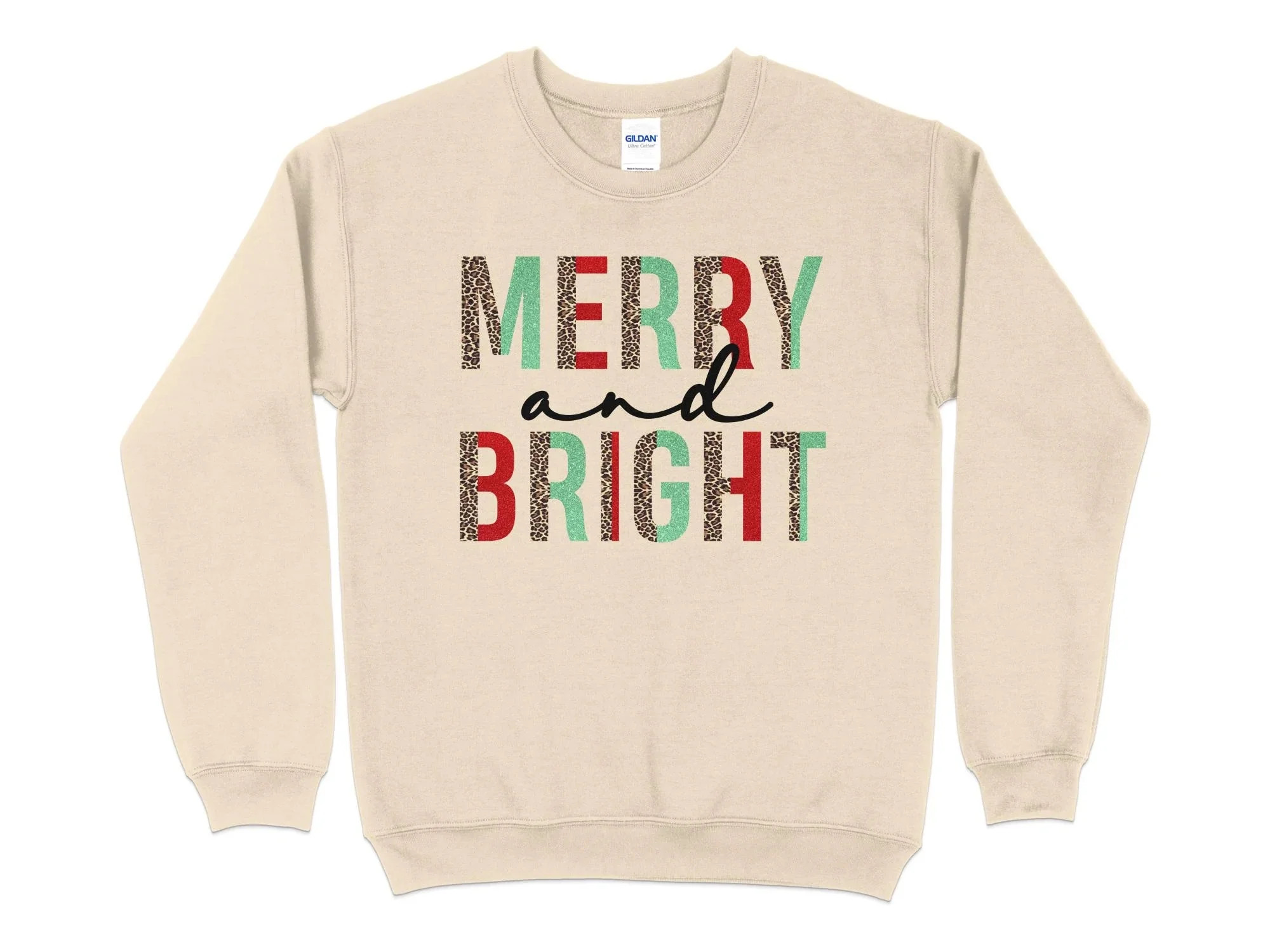 Women's Merry and Bright Christmas Sweatshirt | Walmart (US)