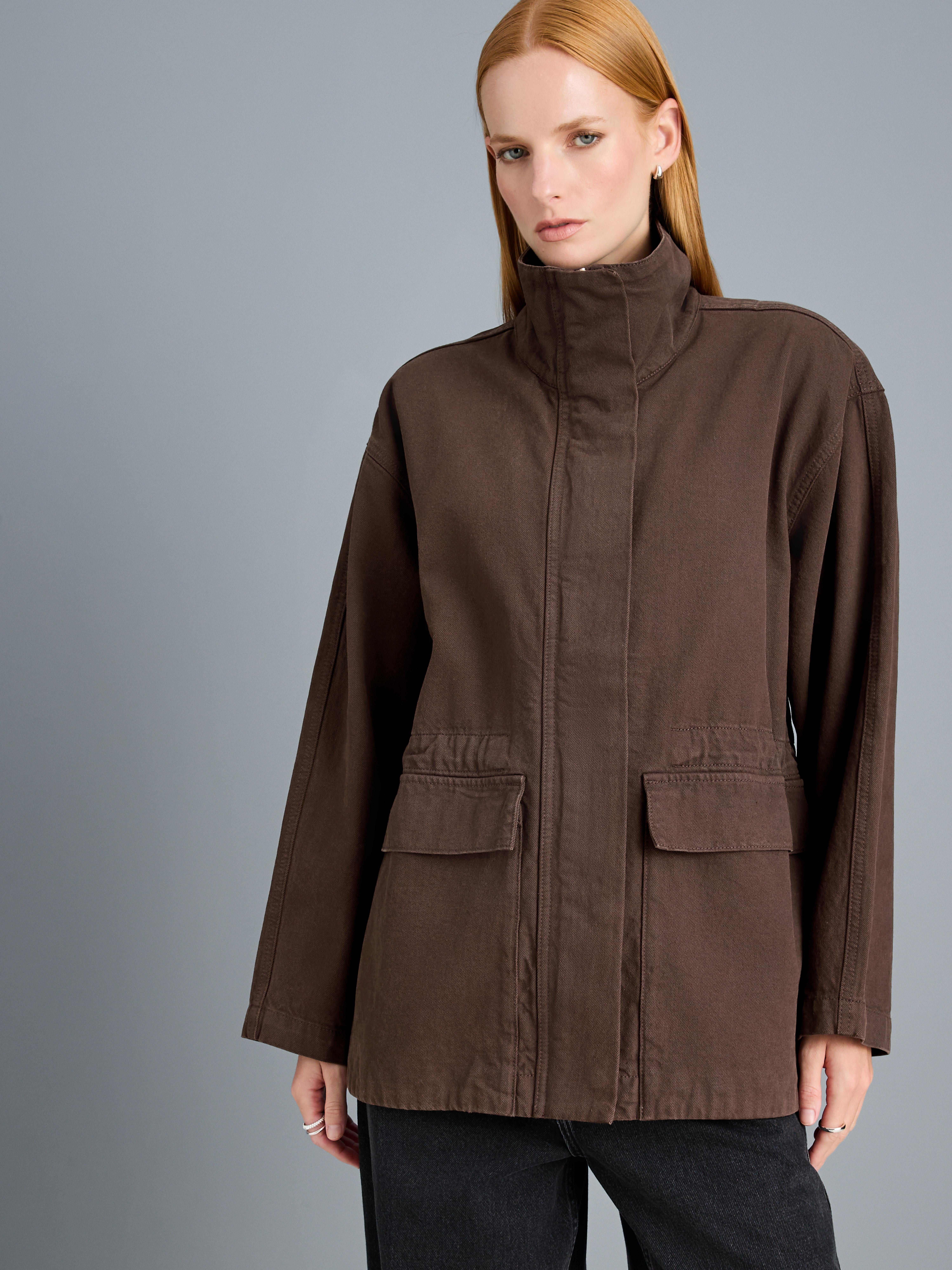 Cotton Canvas Funnel Jacket | Primark UK