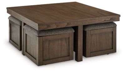 Boardernest Coffee Table with 4 Stools | Ashley Homestore