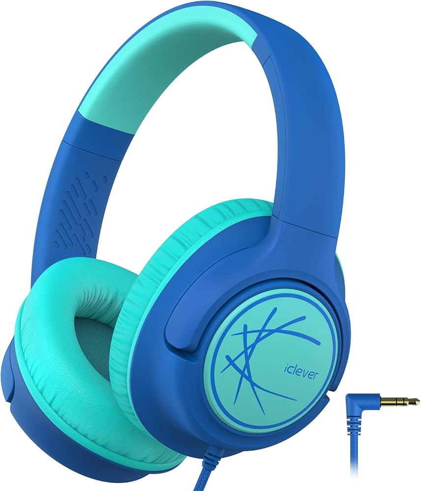 iClever Kids Headphones with Cord, 85dBA Safe Volume Wired Headphones for Kids, Stereo Sound Fold... | Amazon (US)