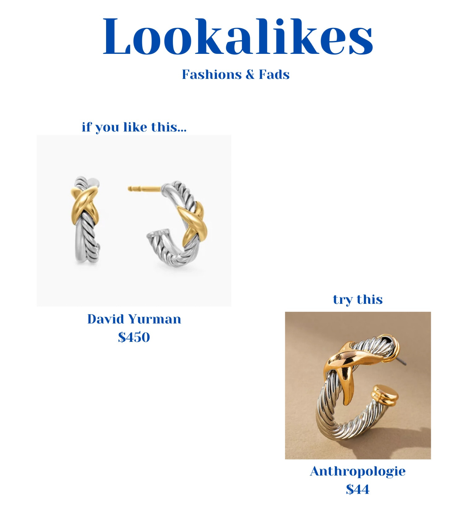 David Yurman dupe @ Anthro!
 
 
David yurman earrings
David yurman lookalike
David yurman dupe
two tone earring
gold and silver earrings
anthropologie jewelry
anthropologie earrings
rope earrings
statement jewelry
statement earrings

#LTKFindsUnder50 #LTKStyleTip