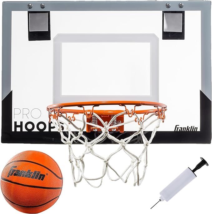 Franklin Sports Mini Basketball Hoops - Kids Indoor Over the Door Mini Hoop + Basketball Sets - P... | Amazon (US)
