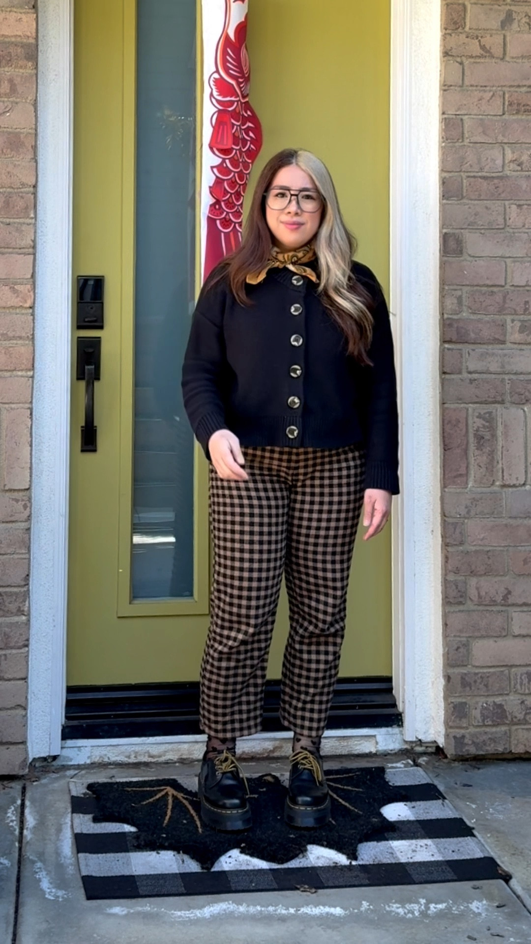 Gingham pants are my favorite. I feel like I want more!

Quince cardigan: size small! I recommend sizing down

12th tribe pants: Size Large but they fit more like a medium, there is no stretch, unless they changed their sizing I would size up.

Doc Martens: size 6, I typically wear a 6.5-7 and since they don’t have half sizes I sized down and it’s perfect.

Bandana: it comes in a 6 pack and I love all the colors, pretty affordable too

#LTKMidsize #LTKPetite #LTKWorkwear