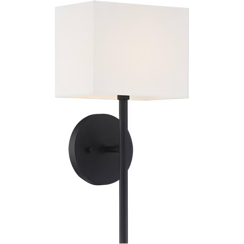 Possini Euro Design Modern Wall Sconce Lighting Black Hardwired 16 1/4" High Fixture Rectangular ... | Target