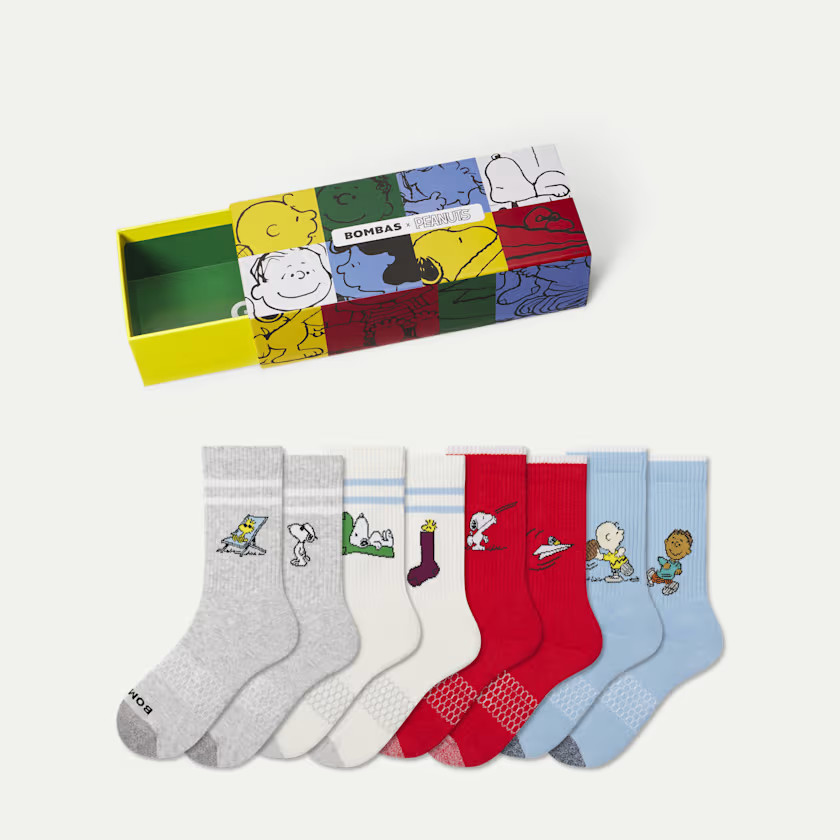 Peanuts x Bombas: Youth Calf Sock 4-Pack Gift Box | Bombas