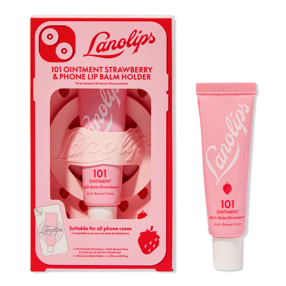 Lanolips 101 Ointment Strawberry & Phone Lip Balm Holder | Ulta
