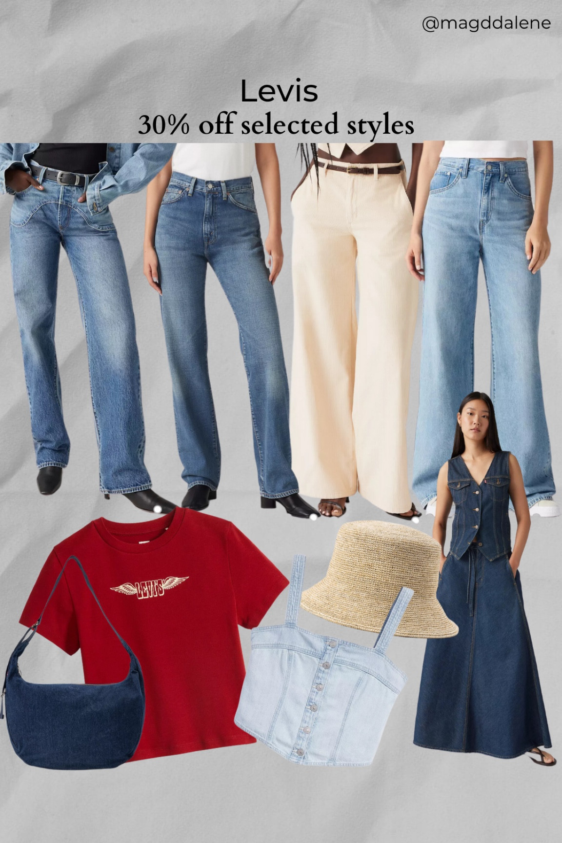 Levi’s Jeans, denim maxi skirt, baby tees, tops and accessories. All these items are in my cart scratching an itch for warmer weather. Additionally, check out the Levi’s sale, selected items are 30% off. 

#LTKStyleTip #LTKGiftGuide #LTKSaleAlert