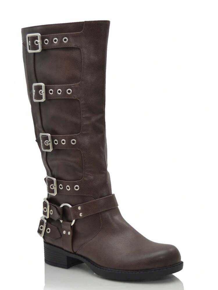 Western    Side Zipper  Buckle    Holiday | SHEIN