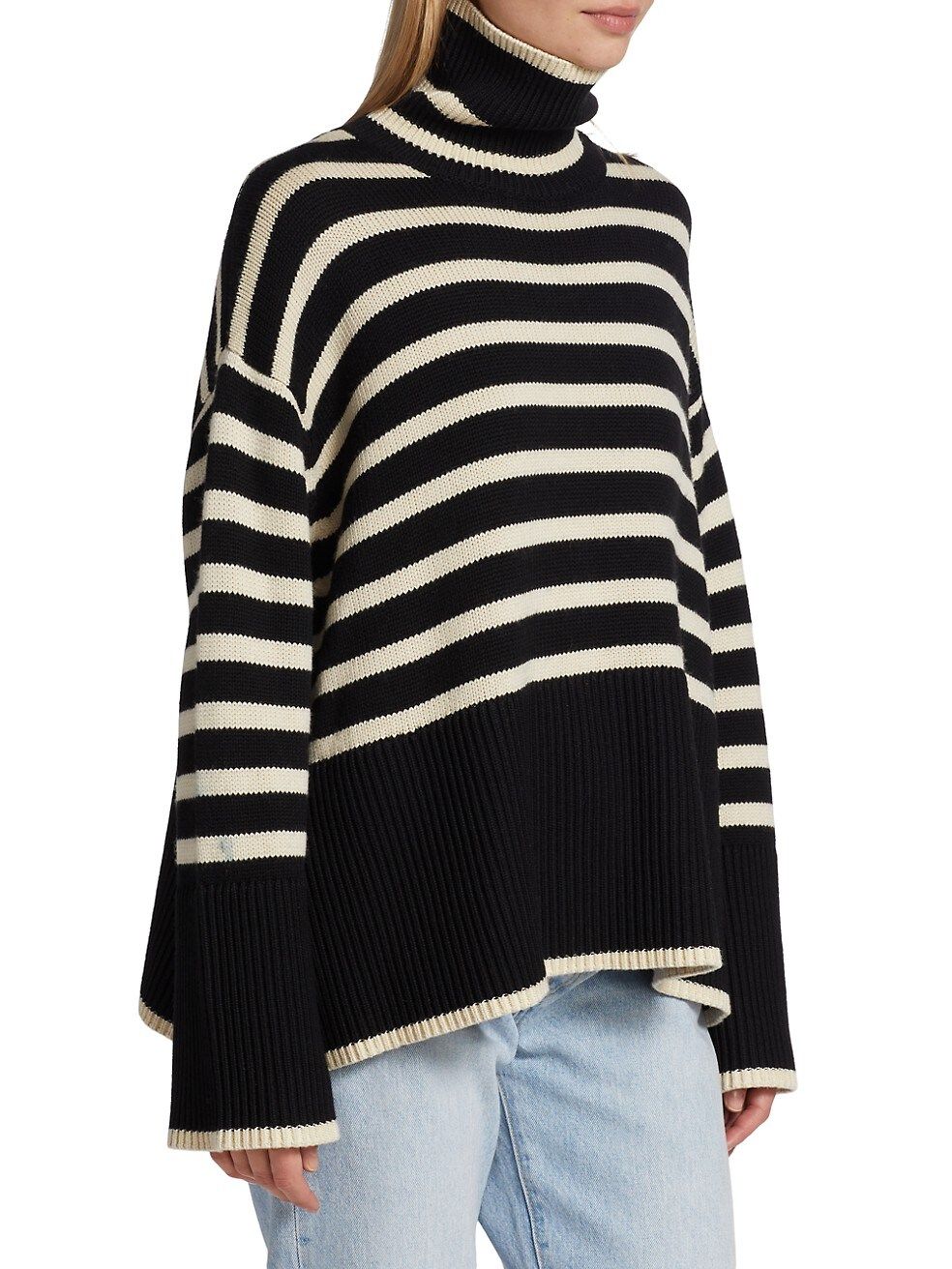 Signature Stripe Turtleneck Sweater | Saks Fifth Avenue