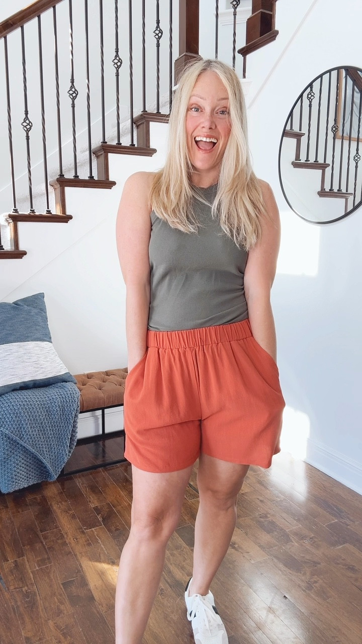 Pack of 3 linen shorts. Choose your color options. Breathable with a bit of stretch for comfort. Elastic waistband for comfort around the belly. A must have for the summer  

#LTKFindsUnder50 #LTKMidsize #LTKStyleTip
