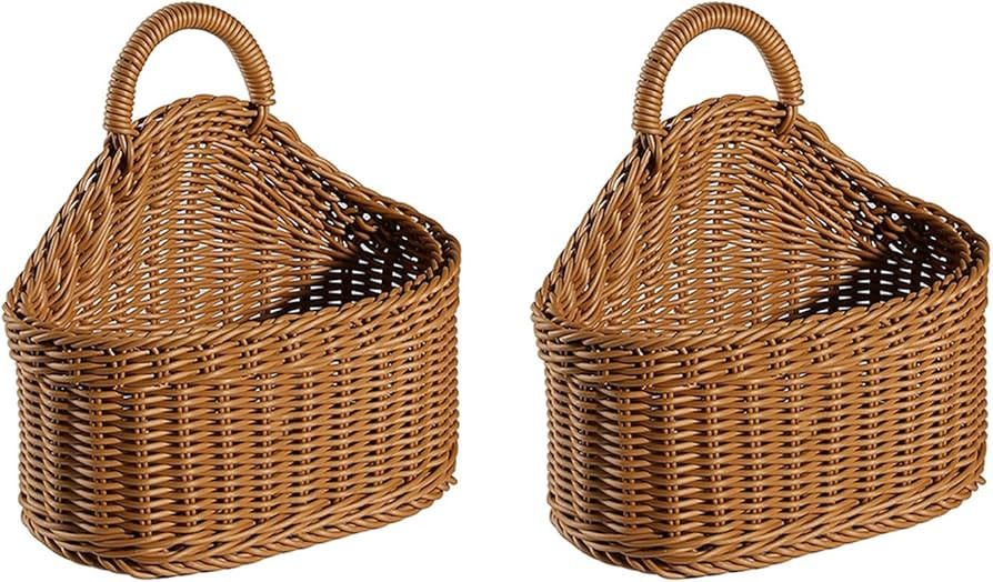 2 Pcs Hanging Storage Baskets, Potato Garlic Onion Pantry Storage Baskets, Wall Decorative Storag... | Amazon (US)