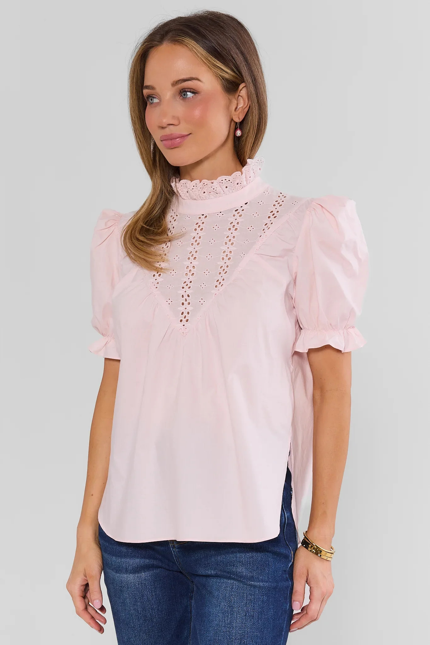 Pink Ruffle Collar Top | Avara