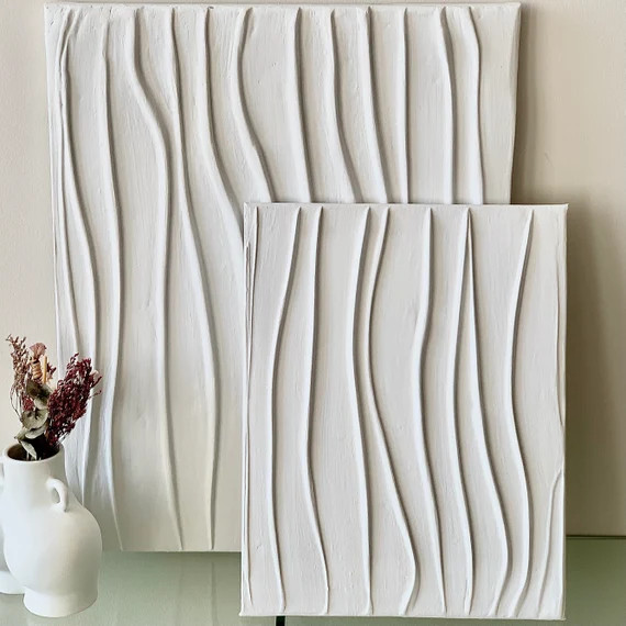 Minimal Line Abstract  Texture Wall Art  White 3D Textured | Etsy | Etsy (US)