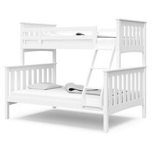 Thomasville Kids Winslow Convertible Full over Twin Bunk Bed in White | Homesquare