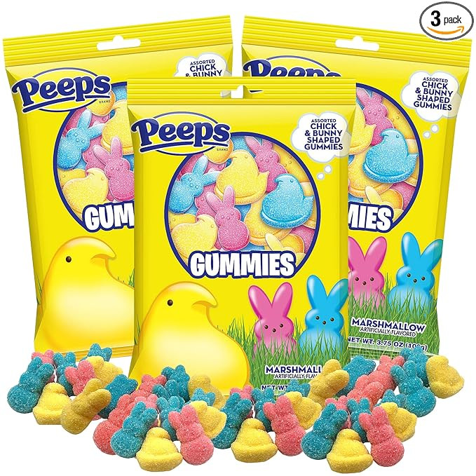 New 2023 Limited Edition Peeps Candies, Pink, Blue, and Yellow, Bunnies and Chicks, Easter Egg an... | Amazon (US)