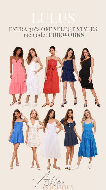 Lulus is having an extra 30% off select styles!! Don’t forget to use code FIREWORKS 

Lulus, dresses, on sale, lulus summer styles, summer dress, vacation style 

#LTKfindsunder50 #LTKfindsunder100 #LTKstyletip