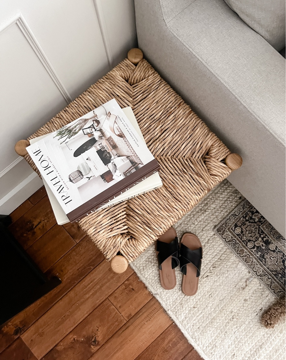 I love my new ottoman form target so much I ordered another one! So pretty and at such an affordable price point. The perfect addition to my living room decor. Also pictured- my favorite go to summer sandals! 

#LTKhome #LTKFind
