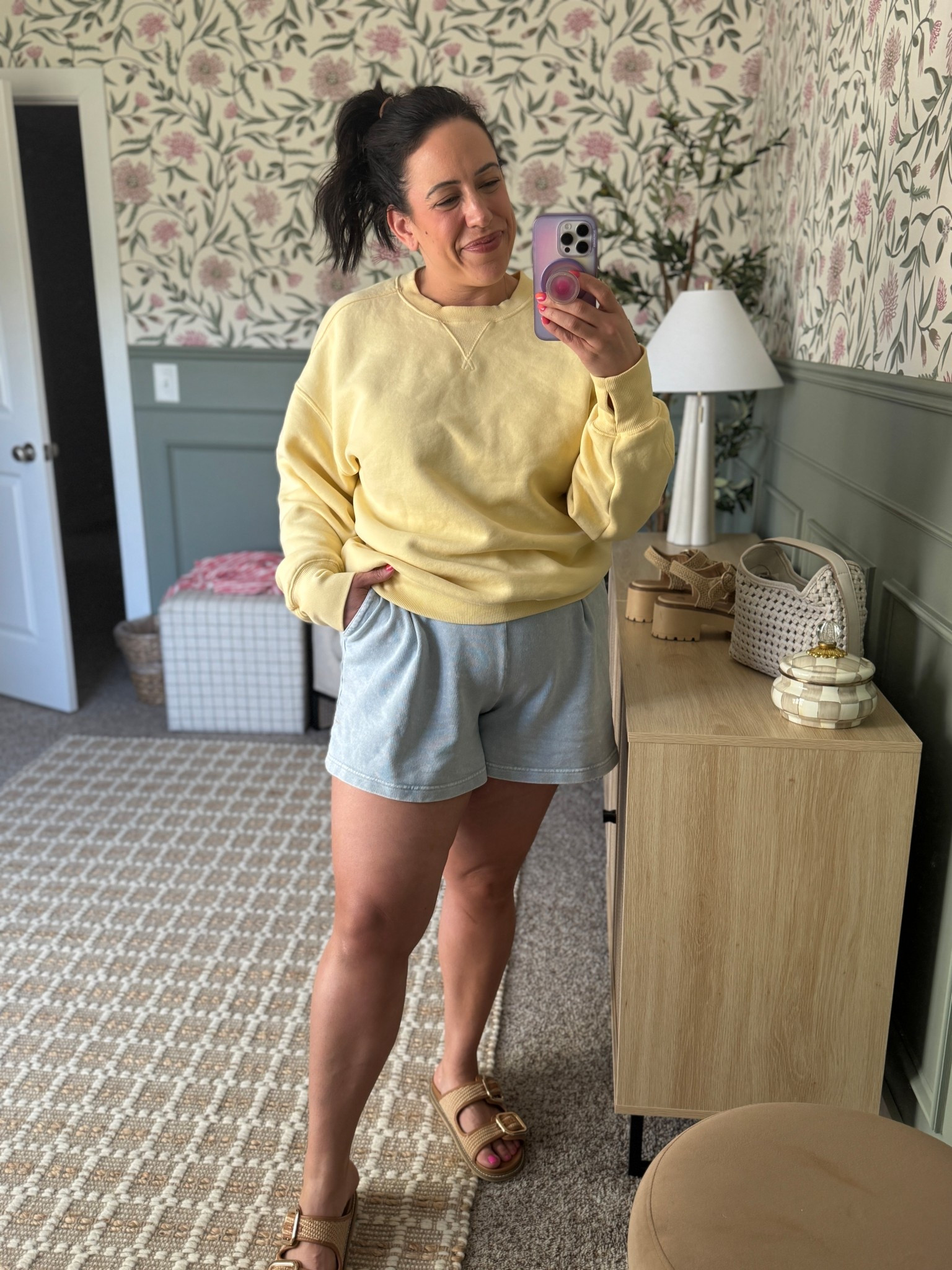 Aerie casual OOTD size 12 style size medium in sweatshirt + large in shorts 

#LTKMidsize #LTKFindsUnder50 #LTKSaleAlert