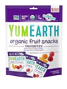 YumEarth Organic Fruit Snacks, 0.7 Ounce,5 Count(Pack of 12) | Amazon (US)