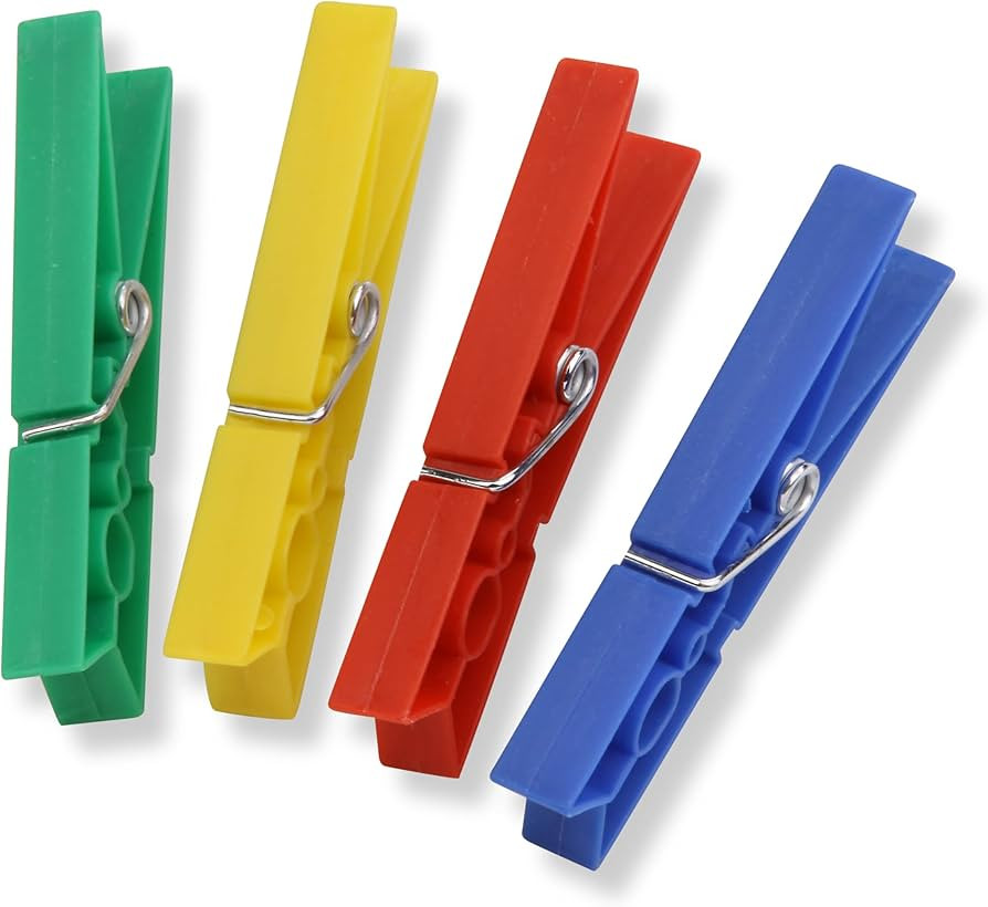 Honey-Can-Do Colored Plastic Clothespins, 100-Pack | Amazon (US)