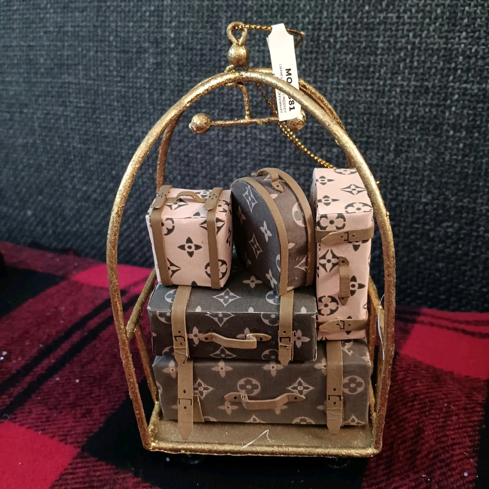 Fancy HOTEL Luggage Cart Christmas 🎄 Tree Ornaments New W Tag Large SIZED | eBay US