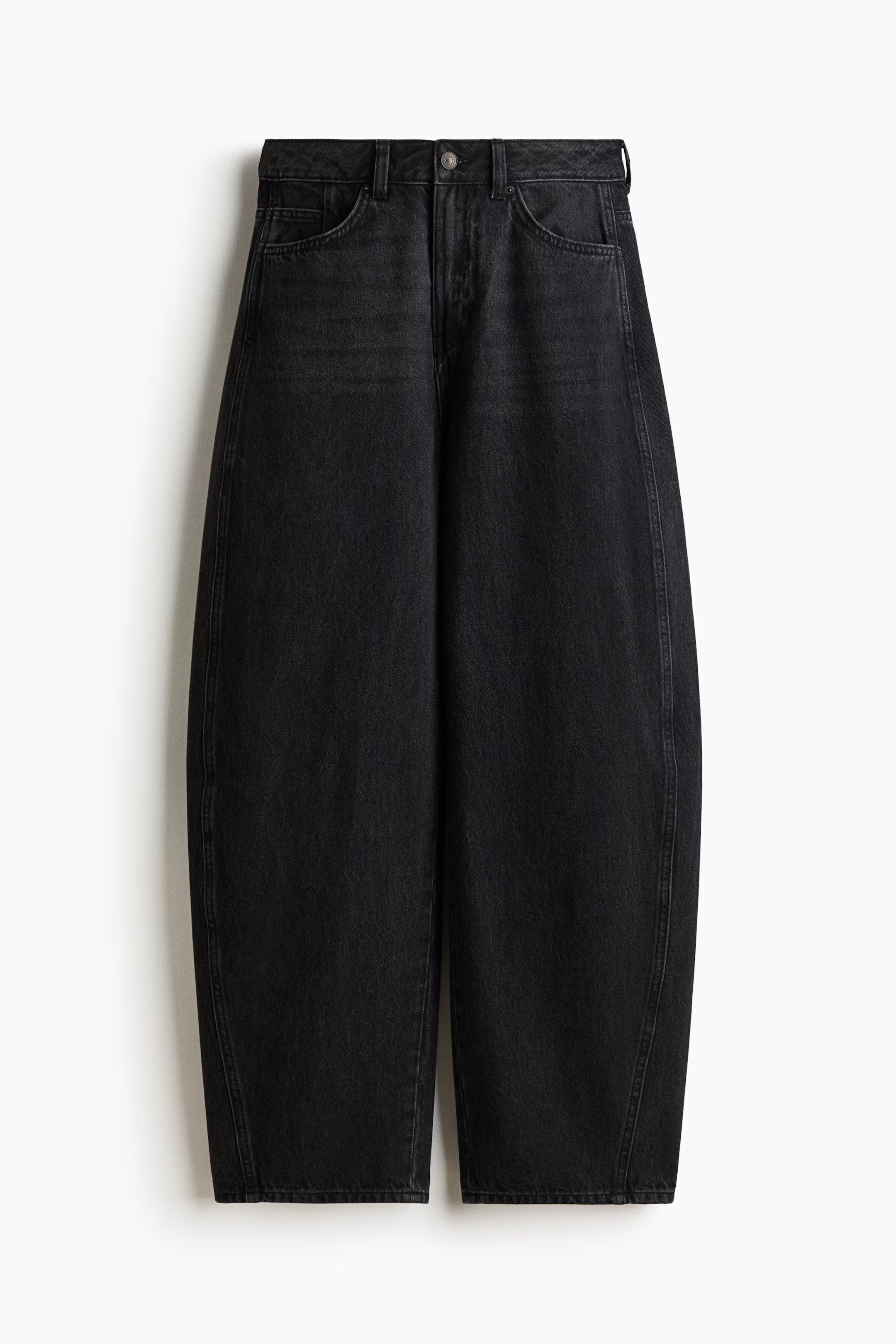 H & M - Barrel High Waist Jeans - Black | H&M (UK, MY, IN, SG, PH, TW, HK)