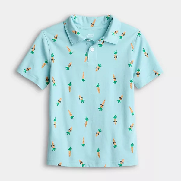 Baby & Toddler Jumping Beans® Carrot Print Jersey Polo Shirt | Kohl's