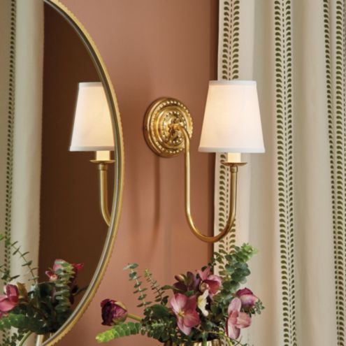 Cromwell Wall Sconce Brass Lighting Fixture with Tall Shade | Ballard Designs, Inc.