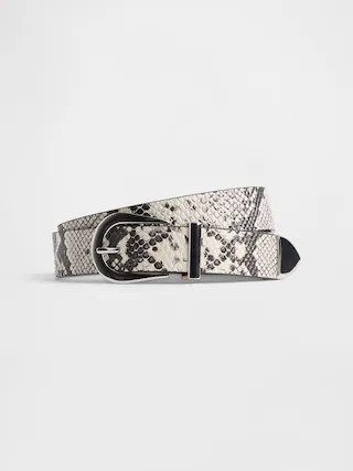 Leather Snake Print Belt | Gap (US)