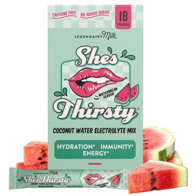Legendairy Milk She's Thirsty Hydration Vegan Supplement Powder - Watermelon - 18ct | Target