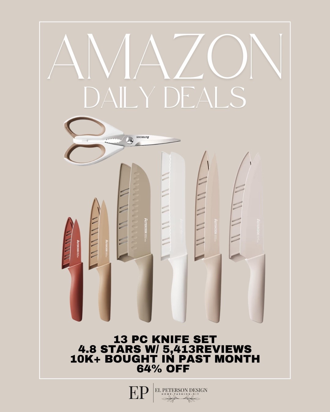 Amazon Daily deals
13 pc knife set

#LTKSaleAlert #LTKHome