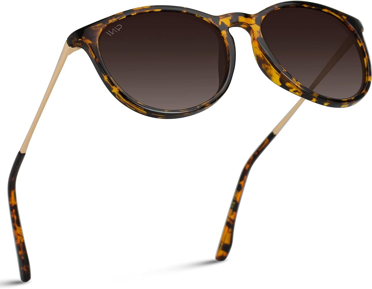 WMP Eyewear Round Sunglasses | Polarized UV Protection | Trendy Sunglasses for Women | Retro Desi... | Amazon (US)