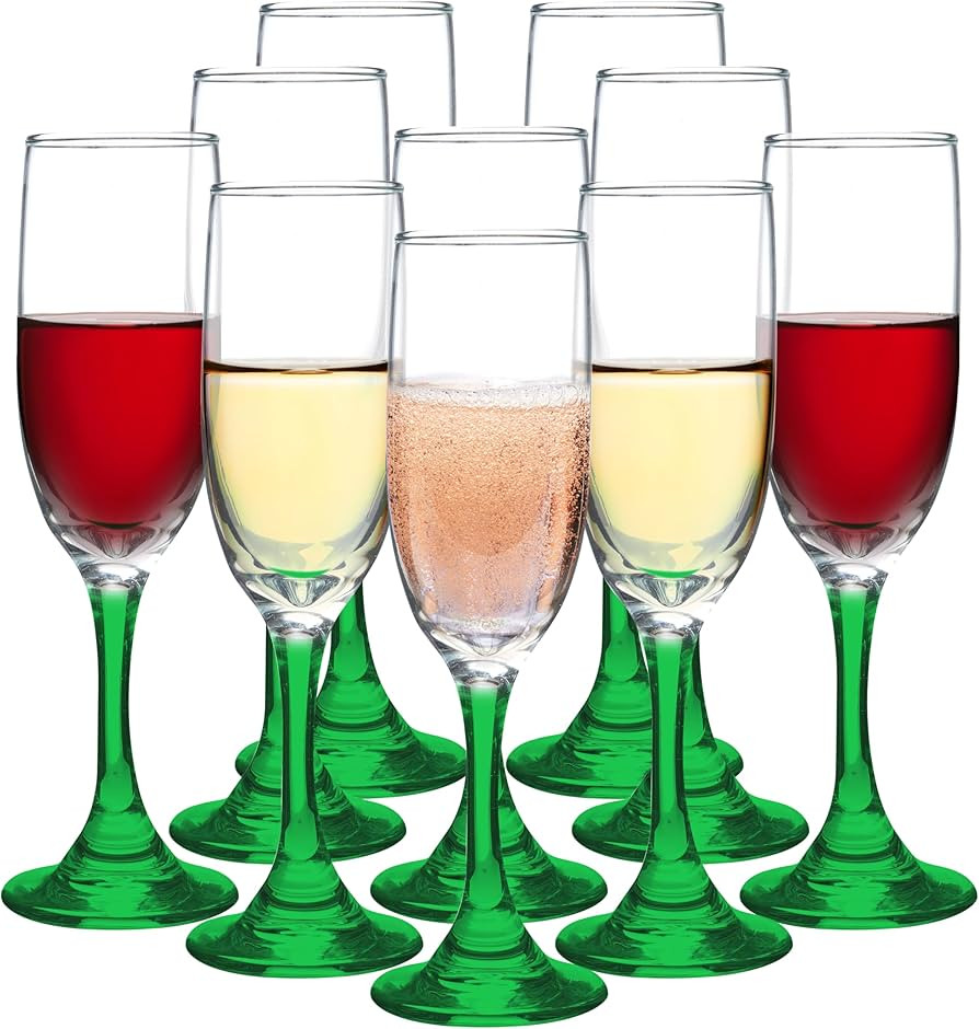 DISCOUNT PROMOS Champagne Flute 6.25 oz. Set of 10, Bulk Pack - Great for Cocktails, Wedding Favo... | Amazon (US)
