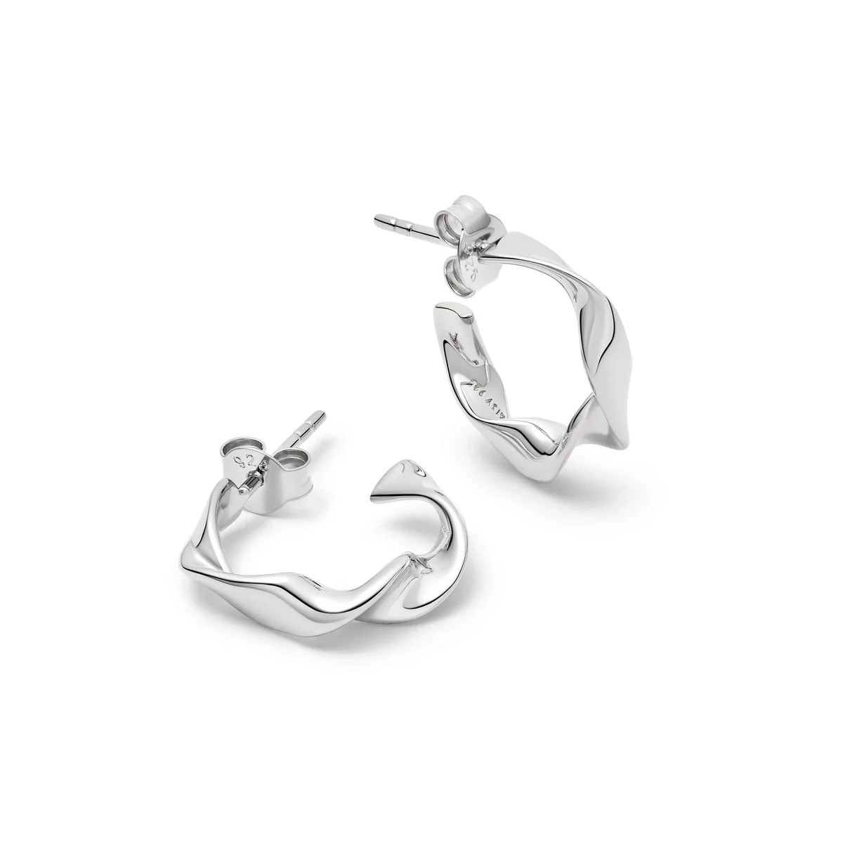 Estée Lalonde Flow Midi Hoop Earrings Sterling Silver | Daisy London Jewellery