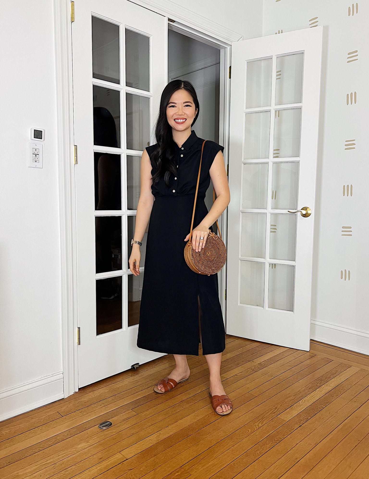 knee length dresses for ladies Tranquility Asymmetric Midi Dress main image 1