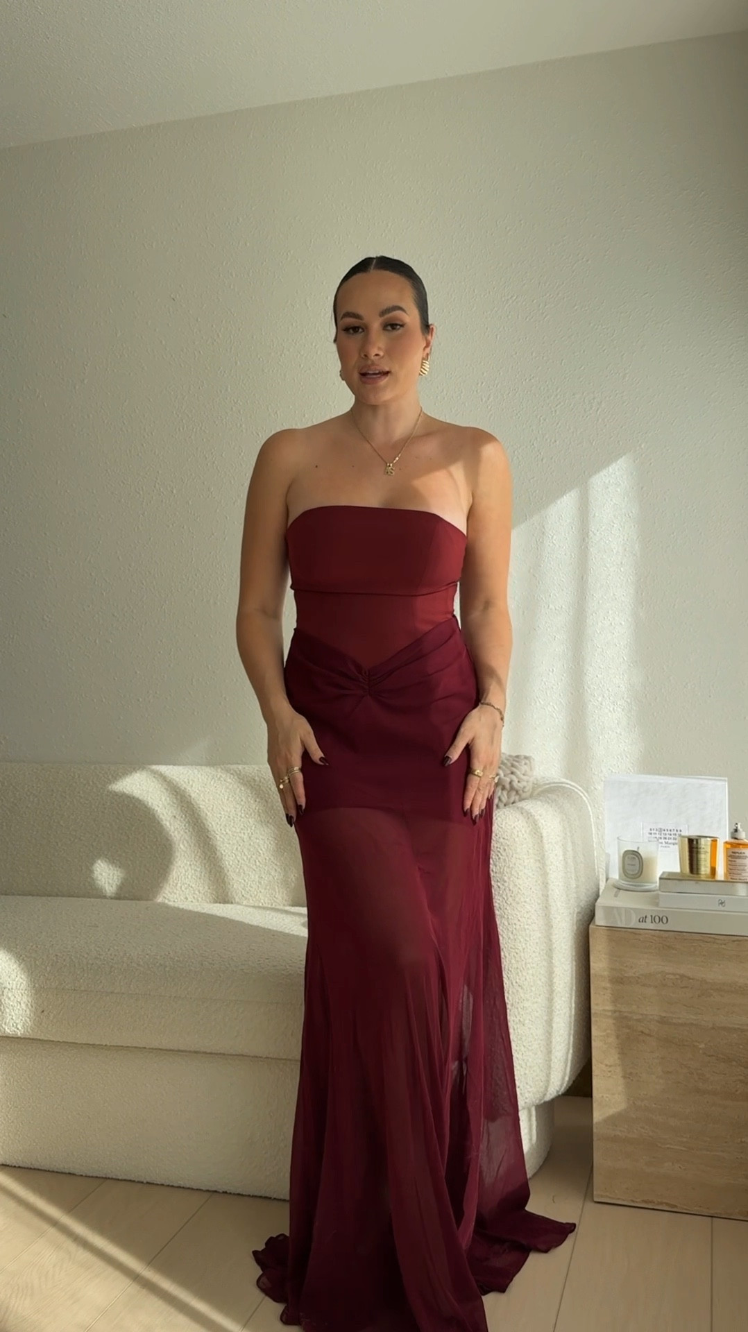 Loving this strapless burgundy maxi dress 

Dress is from Aenso but linking similar options below

#LTKHoliday #LTKSeasonal #LTKStyleTip