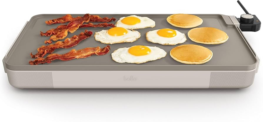 bella 12" x 22" Electric Griddle with EverGood™ Ceramic Nonstick Coating, Removable Temperature... | Amazon (US)