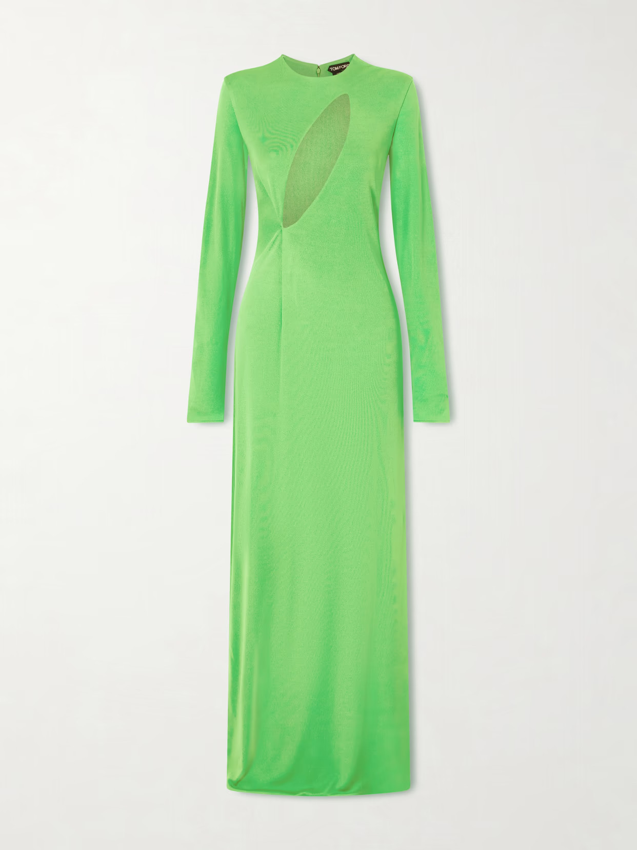 TOM FORD - Cutout Crepe-jersey Gown - Green | NET-A-PORTER (US)