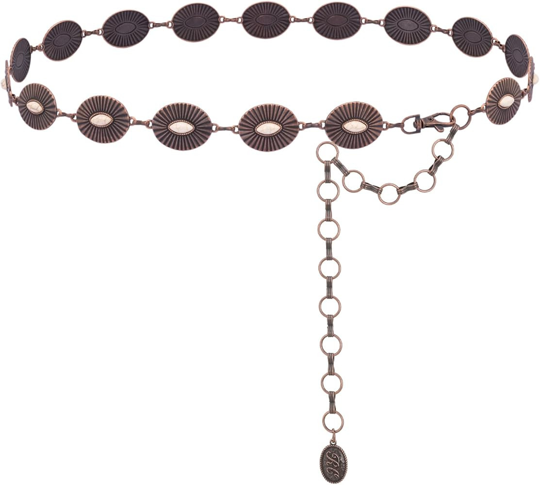 Montana West Rustic Couture's Large Western Concho Metal Belts for Women Cowgirl | Amazon (US)