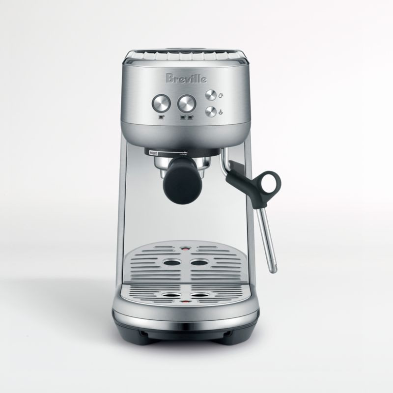 Breville Brushed Stainless Bambino Steel Espresso Machine with Steam Wand | Crate & Barrel | Crate & Barrel