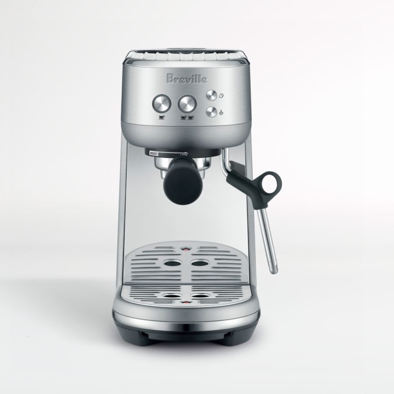 Breville Brushed Stainless Bambino Steel Espresso Machine with Steam Wand + Reviews | Crate & Bar... | Crate & Barrel