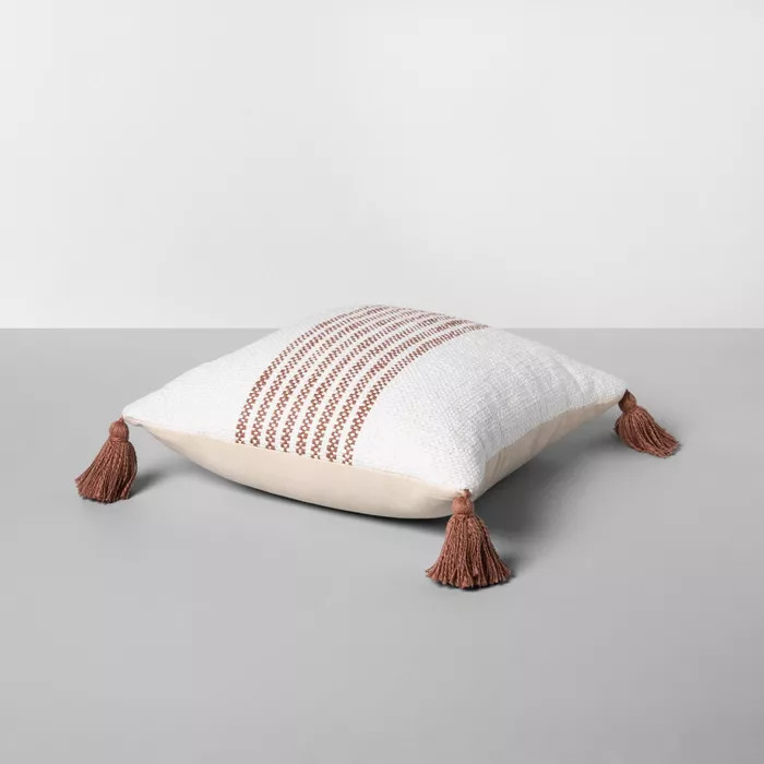 18" x 18" Center Stripes Throw Pillow - Hearth & Hand™ with Magnolia | Target