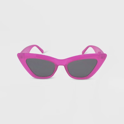 Women's Milky Plastic Cateye Sunglasses - Wild Fable™ Fuschia Pink | Target