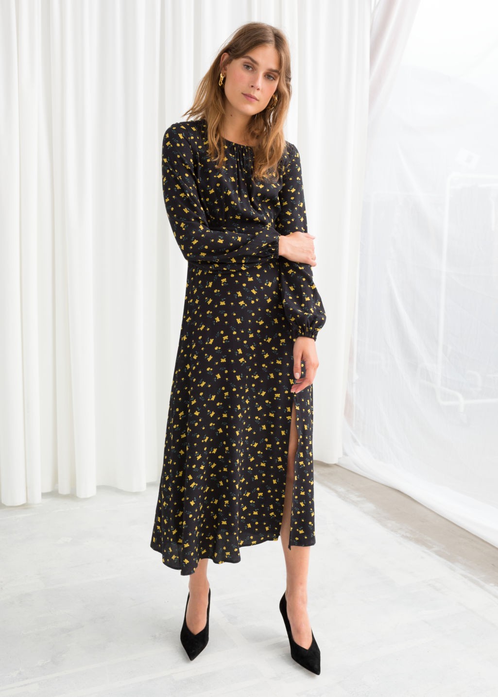 Printed Long Sleeve Midi Dress | & Other Stories (EU + UK)